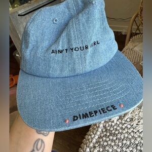 Dimepiece Denim Cap with Embroidery